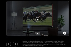 โปรเจคเตอร์อัจฉริยะ <span class=keywords><strong>Xiaomi</strong></span> L1โปรแอนดรอยด์ Google TVS จอแสดงผลมิเรอร์400 ISO COLOUR ความคมชัดความละเอียด1080P - Product Image 3