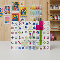 Tuiles de Mahjong américaines en acrylique à 4 couches, sous licence officielle – Le choix idéal pour les cadeaux de fin d'année et les jeux à domicile.