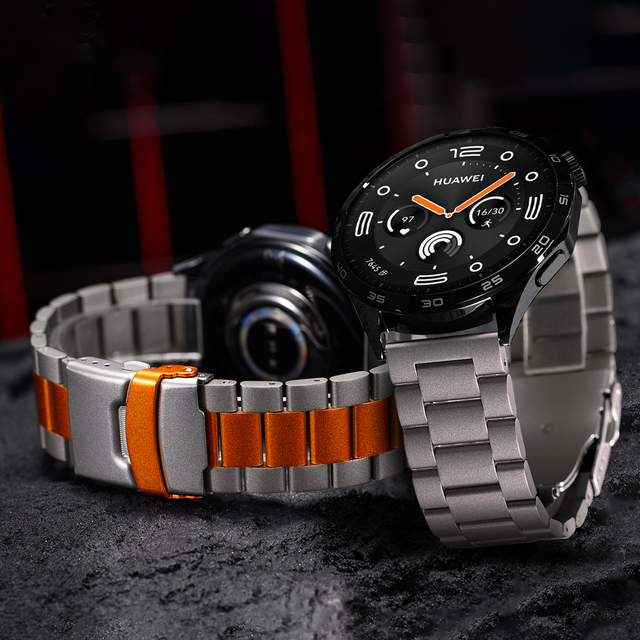 Premium 22mm Titanium Watch Band Quick Release Adjustable Metal Strap for Huawei