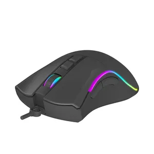 Factory wholesale high quality wired 7 key program gaming mouse game 7200 dpi rgb gaming pro mouse for computer gaming