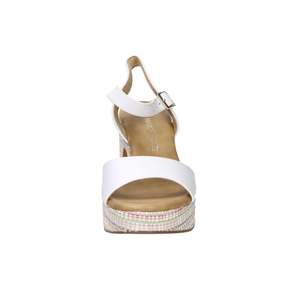 Sandales à talons pour femme Marco Tozzi, blanches, talon de 9 cm, taille 38, style plateforme - Product Image 3