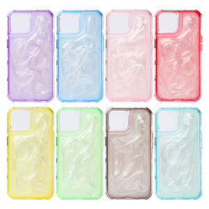 Nhà Máy Giá 3-in-1 TPU + PC long lanh Epoxy trong suốt khung trường hợp điện thoại - Product Image 4