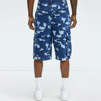 Shorts en jean baggy taille haute personnalisés XJYD avec logo, style streetwear Y2K pour hommes, poches cargo, jorts, jeans oversize pour skater