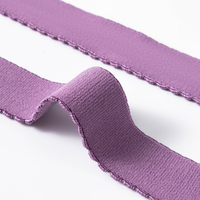 Sangle en tissu jacquard à motif géométrique en chevrons, extensible, en spandex/nylon, double face, résistante à l'usure, élastique, 25 mm