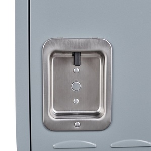 Armoire en acier moderne à trois portes, démontable, avec serrure à clé, pour vestiaire de salle de sport et rangement de vêtements - Product Image 3