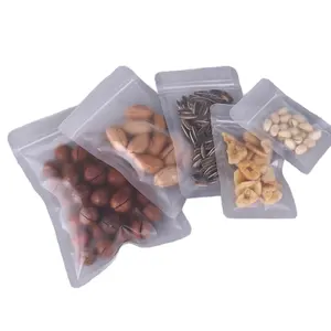 Transparent Jewelry Bag Flat bottomed Zipper Food Bag Plastic Bone Seal Pocket packaging Wholesale