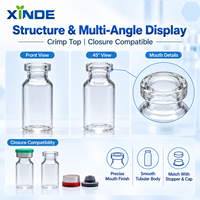 Flacon en verre ambré vide OEM/ODM de 10 ml, 30 ml, 50 ml pour usage pharmaceutique et infusion