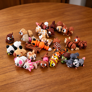 Vashine Juguetes Divertidos Impresos en 3D para Niños, Colección de Animales de Cristal Flexibles, Animales Impresos en 3D de PLA, Juguetes de Modelos de Plástico - Product Image 1