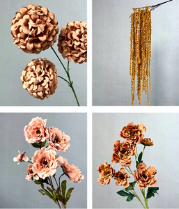 Fleurs artificielles en gros aux tons caramel et café - pour mariages, événements et décoration intérieure |   pour les fleuristes - Product Image 6