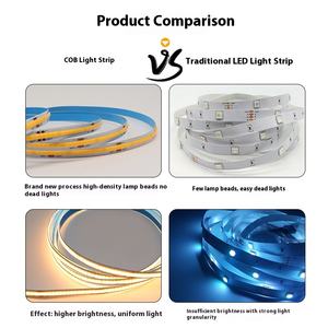 Iluminación para Bodas al por Mayor, Tira de Luces LED COB de 3 mm y 5 mm, Cinta de Luces Roja, Verde, Amarilla, Azul Hielo, Blanca, Luces de Cuerda Flexibles para Decoración del Hogar - Product Image 5