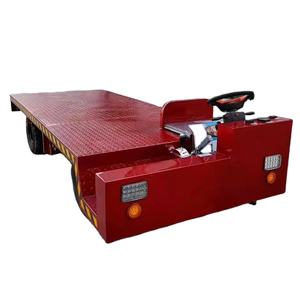 सस्ती कीमत चार पहियों 1 टन 2टन लोडिंग फ्लैट बेड ट्रांसफर ट्रॉली बैटरी स्टीयरिंग व्हील के साथ इलेक्ट्रिक फ्लैट कार्ट - Product Image 2