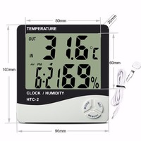Hygromètre électronique numérique LCD, hygromètre électronique intelligent pour la maison, station météo, horloge, thermomètre extérieur