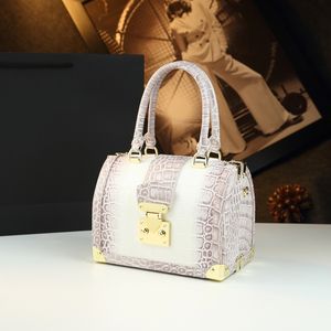 Crocodile Pattern Clip Doctor's Bag 2025 Nouveau sac à bandoulière portable Sac pour femme en <span class=keywords><strong>cuir</strong></span> véritable à la mode et exquis - Product Image 5