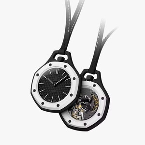 Octagonal Pendant Quartz Watch <b>Leather</b> Strap Quartz Movement Pocket Watch <b>Lanyard</b> Necklace Style Portable Fashion Hanging Clock - Product Image 1