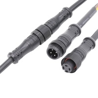Contrôleur d'éclairage led extérieur système RGB câble étanche sur moule 4 broches mâle et femelle connecteur en plastique fil LED IP65