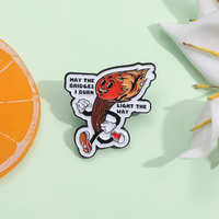 Citations inspirantes épingle en émail mai les ponts je brûle éclairer la voie brûlant allumette broche revers badges bijoux cadeau en gros