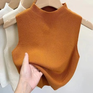 Áo Len Thời Trang Xuân Hè Không Tay Nữ Áo Len Áo Gile Thường Ngày Rộng Rãi Mùa Thu Cổ Tròn Chất Lượng Cao Quần Áo Nữ - Product Image 5