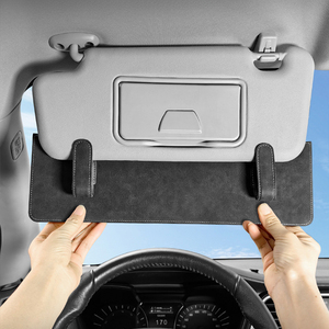 Artık Parlamayan Araba Güneşliği Uzatıcısı Süet, Nubuk Uzatma Paneli Çift Klipsli Kolay Kurulum Evrensel, BMW Toyota Honda için - Product Image 5