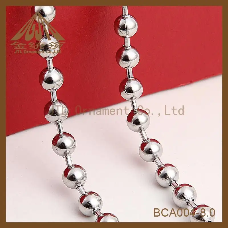 Various gold plated 8.0mm metal ball chain for curtain