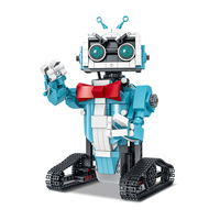 Juguete Educativo XMORK, Robot de Bloques de Construcción de Plástico ABS de 40 Piezas con Control Remoto y Tres Transformaciones para Edades de 8 a 13 Años