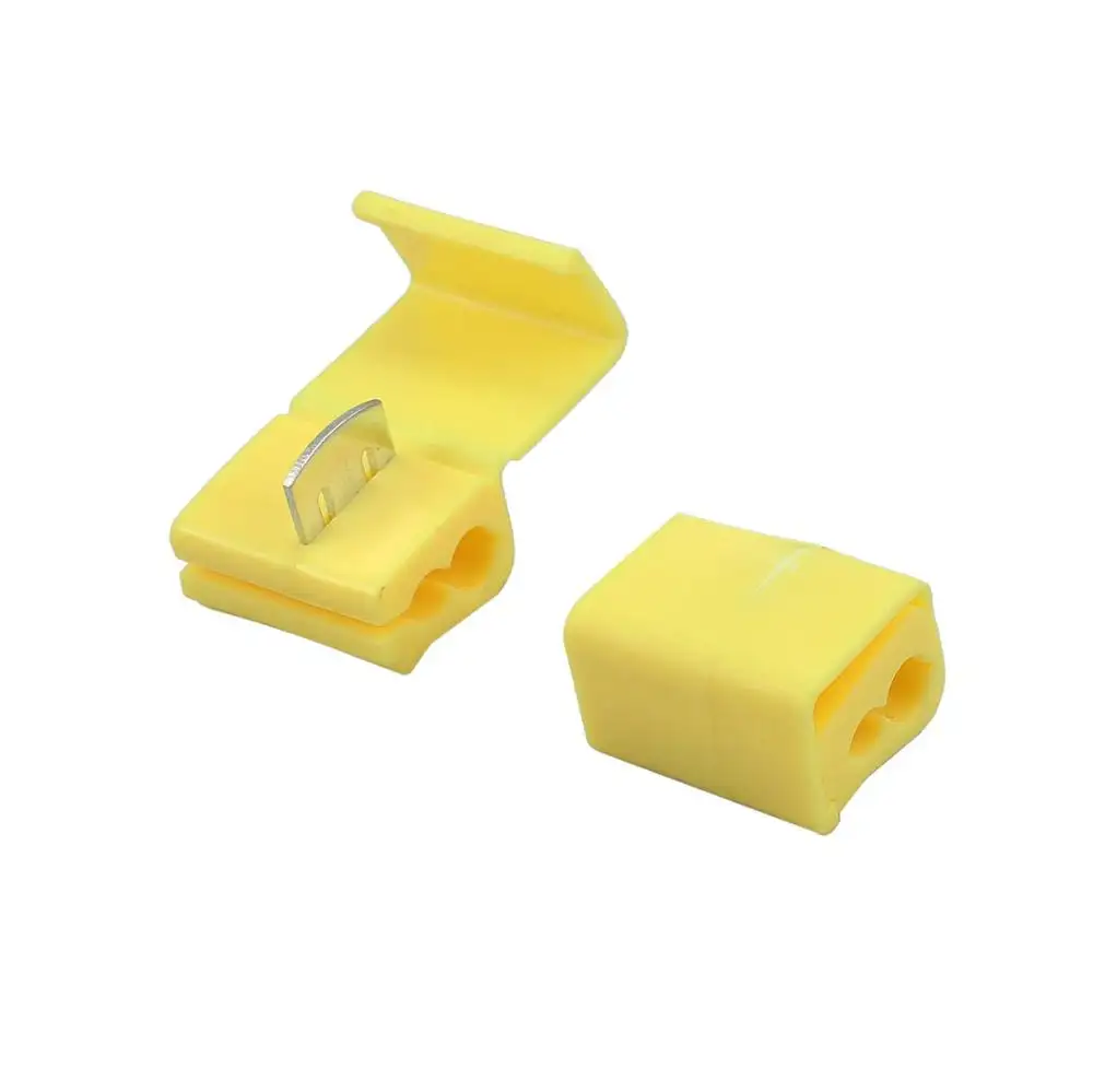 AWG 10-12 Yellow Quick Splice Terminals Crimp Electrical Lock Wire Connectors