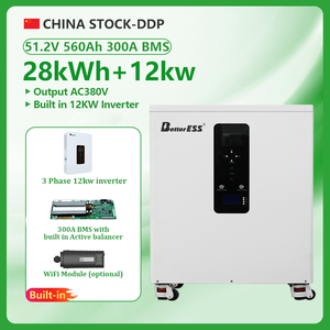4nrgy Pl-China Stock 51.2v 28kWh 560Ah แบตเตอรี่ในตัว 12kw 3 เฟส 220v/380v ออลอินวัน +Active Balancer+WiFi Module+DDP - Product Image 1