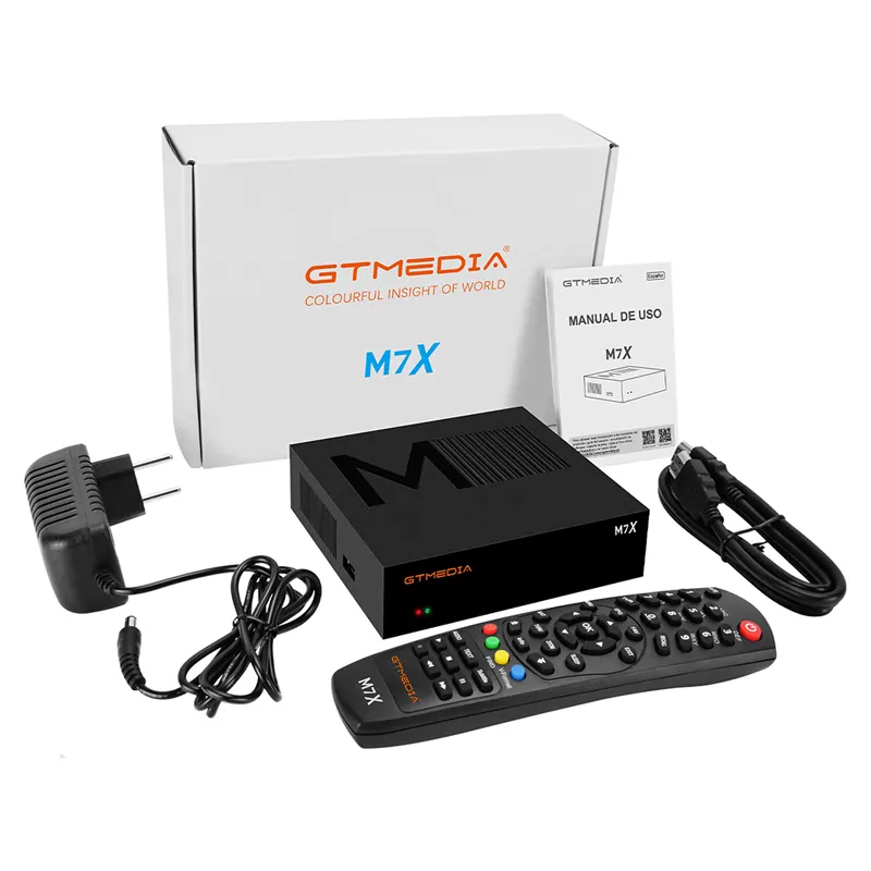 Unterstützung DVB-S2 IPTV Eingebauter 2.4G Wifi 256M DDR3 Black Box Internet-TV-Empfänger Gtmedia M7X Decoder DVB T2