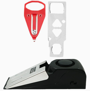 Alarme antivol portable 120 dB pour porte, cale de porte avec alarme, butée de porte en métal et caoutchouc pour entrée - Product Image 1