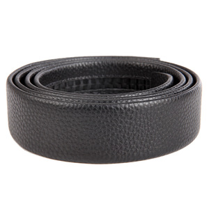 Ceinture pour homme en cuir de vachette pleine fleur 3,5 cm, grain litchi, avec boucle automatique – Fourniture directe usine (corps de ceinture uniquement) - Product Image 2