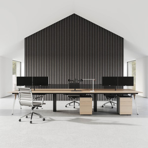 2024 Mới Nhất Modular Bằng Gỗ Bàn Văn Phòng 2 4 6 8 Chỗ Ngồi Coworking Workstation Đồ Nội Thất Với Mở Dài Không Gian Cho Nhân Viên - Product Image 3