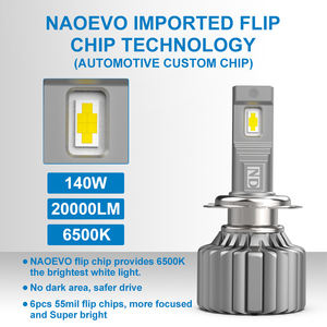 NAO Car H4 Luces Led Para Carros H7 Light H11 Faros Luz Bombillos Auto Luces Led Automotriz H7 Led Headlight Bulbs for Car - Product Image 3