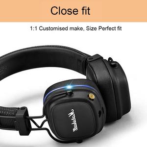 แผ่นรองหูฟังสำหรับหูฟัง <span class=keywords><strong>Marshall</strong></span> <span class=keywords><strong>Major</strong></span> 4/<span class=keywords><strong>Major</strong></span> <span class=keywords><strong>IV</strong></span> - แผ่นรองหูฟังแบบเมมโมรี่โฟม ป้องกันเสียงรบกวน หนังแกะนุ่ม สีดำ ระบายอากาศได้ดี - Product Image 5