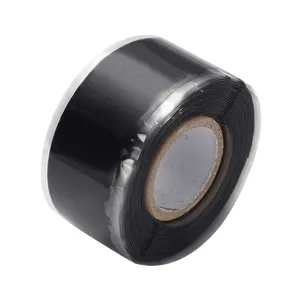 Fabrika toptan özelleştirilebilir siyah kendinden kaynaştırma silikon kauçuk kurtarma Wrap bant dayanıklı bant