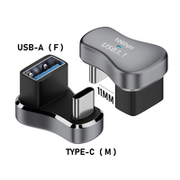 Adaptateur USB C à angle de 180 degrés Type C mâle à femelle 20Gbps PD 140W adaptateur de convertisseur de charge rapide pour accessoires de pont vapeur