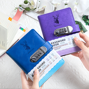 Carnet de mots de passe à succès avec onglets alphabétiques, carnet de rangement de mots de passe à couverture rigide, <span class=keywords><strong>livre</strong></span> de connexion aux sites web, carnet de verrouillage de mots de passe - Product Image 5