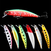 Pêche 75mm 11g méné appât dur artificiel longue coulée Jerkbait Pesca pour bar truite de mer matériel de pêche
