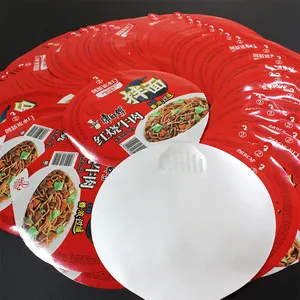 Laminated Easy Tear Aluminum Foil Paper Bowl Lid For Instant Noodle