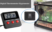 XIUDA DA-74 Monitor Digital Compacto de Temperatura y Humedad, Termómetro Higrómetro de Plástico Resistente con Sonda y Función de Máxima/Mínima para el Hogar
