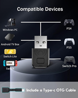 Adaptateur de manette, récepteur sans fil USB Bluetooth pour Nintendo Switch, PS5, PS4, PC, Android TV Box, Steam, dongle USB