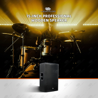 Haut-parleur bi-amplifié DSP de classe D 15'' MUSES-915A 132 dB avec grille en acier et boîtier en bois, système audio PA actif professionnel pour scène
