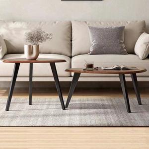 <span class=keywords><strong>Table</strong></span> à thé <span class=keywords><strong>en</strong></span> bois massif taille combinaison de <span class=keywords><strong>table</strong></span> à thé moderne petit appartement <span class=keywords><strong>Table</strong></span> basse haute et basse irrégulière <span class=keywords><strong>en</strong></span> noyer noir - Product Image 4