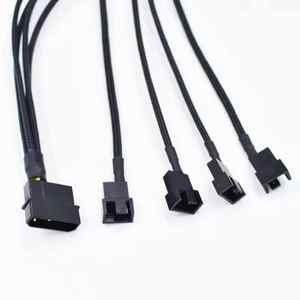 Kipas komputer kabel listrik Expansion Pack jaringan besar 4pin sampai kecil 4pin 1/<span class=keywords><strong>2</strong></span>/3/4/5 kabel ekstensi - Product Image 6