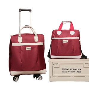 <span class=keywords><strong>Valise</strong></span> de voyage à roulettes en tissu Oxford imperméable, grande capacité, design classique, pour rangement quotidien, école et garde-robe - Product Image 4