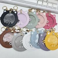 Étui de présentation pour badges de chat mignon, sac de collection, porte-clés en PVC, housse de protection pour merchandising d'anime, forme tête de chat