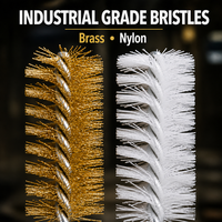 Kit professionnel de 19 brosses de nettoyage robustes pour sièges d'injecteurs, idéal pour les ateliers de réparation automobile, avec support de commande minimum de 1 pièce
