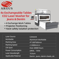 ARGUS Vitesse Dynamique Rapide 3D Jeans Détruire CO2 Machine de Marquage Laser Grand Format Table d'Échange