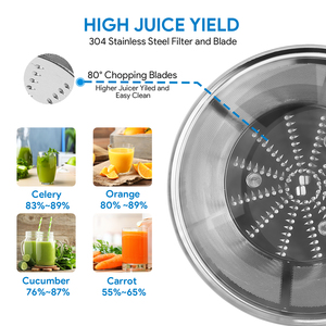 Extracteur de jus multifonctionnel centrifuge pour fruits et légumes, boîtier en acier inoxydable, éjection automatique de la pulpe, silencieux, 600W - Product Image 6