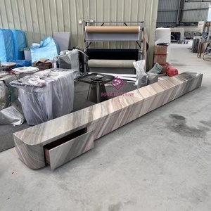 Luxe Calacatta Marmeren <span class=keywords><strong>Tv</strong></span>-Stand Villa High-End Aanpasbare Stenen Kast Voor Moderne Woonkamer - Product Image 1