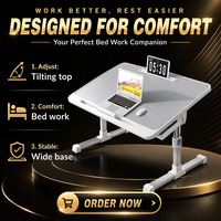 Table de lit pliable pour ordinateur, prix d'usine, support portable pour ordinateur portable à hauteur réglable avec tiroir pour le travail, les études et les enfants