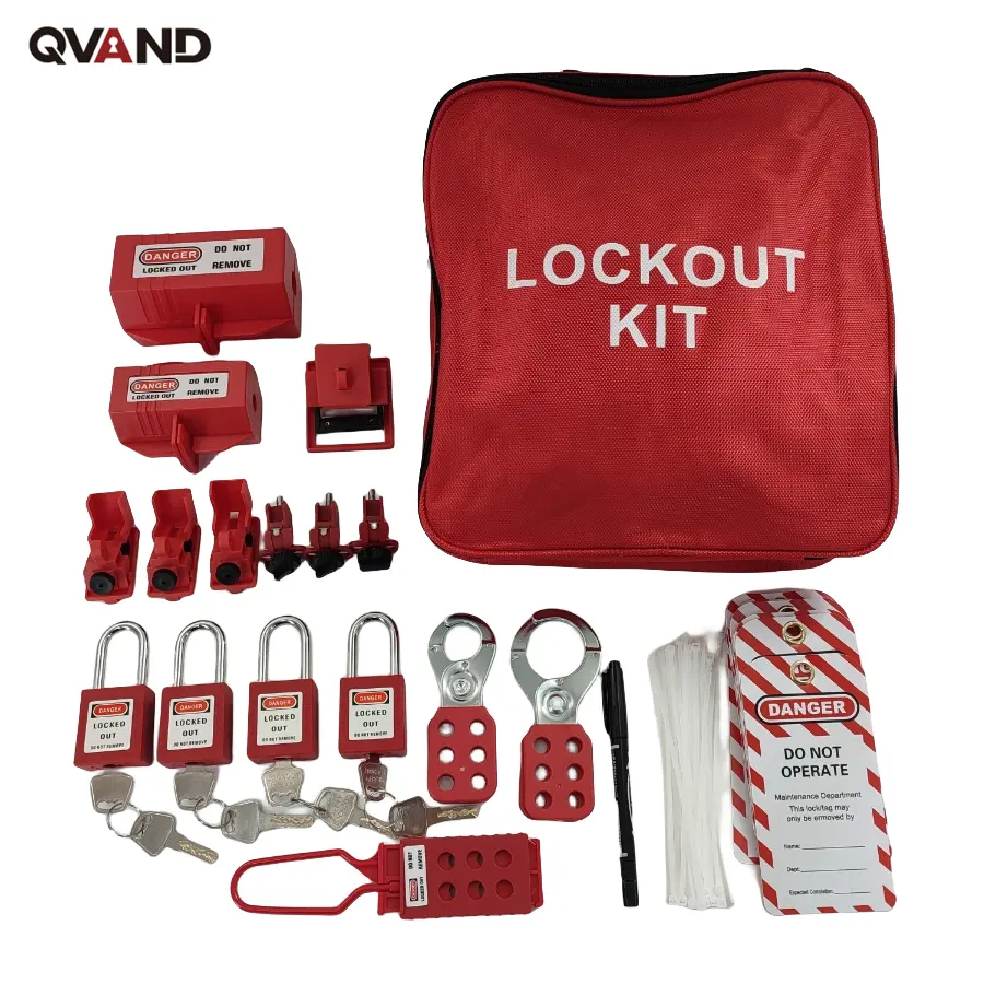 QVAND China Manufacturer Circuit Breaker industrial safety Lockout loto Kit Lock set lock out tag out pad locks